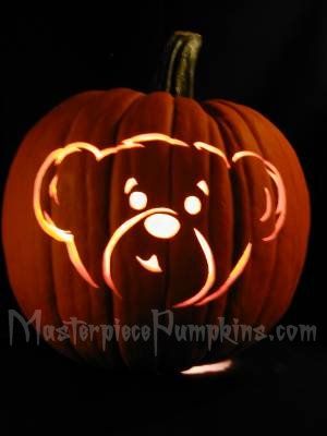 Paddington Pumpkin Carving, Teddy Bear Pumpkin Carving, Bear Pumpkin Carving, Bear Pumpkin, Easy Pumpkin Carving, Bear Carving, Halloween Pumpkins Carvings, Pumpkin Faces, Build A Bear