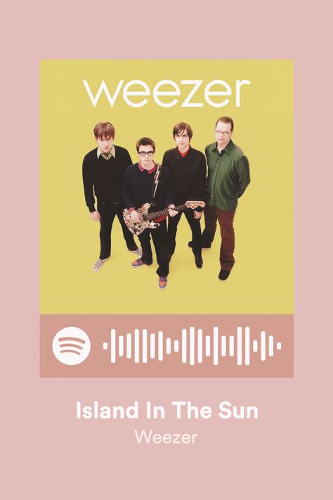 Island In The Sun Weezer, Merliah Summers, Chill Rock, Spotify Codes, Island In The Sun, Music Poster Ideas, Spotify Code, Patterns Wallpaper, Artic Monkeys