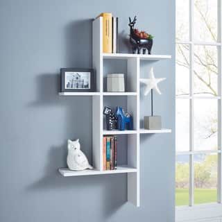 Creative Bookshelves, Modern Wall Shelf, Wooden Wall Shelves, Wall Shelf Decor, Wall Shelves Design, Bookshelf Design, Mounted Shelves, Floating Wall Shelves, Decorating Shelves