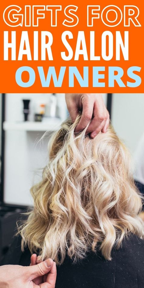 Best Gifts for Hair Salon Owners | Beautician Gift Ideas | Beauty Salon Gifts | Presents For People Who Own A Hair Salon | #gifts #giftguide #presents #beauty #hair #salon #best #uniquegifter Gift Ideas For Hair Stylist, Hairdresser Gift Ideas, Salon Openings, Salon Names Ideas, Beauty Salon Names, Hairstylist Apron, Stylists Aprons, Hairdresser Salon, Unique Logos