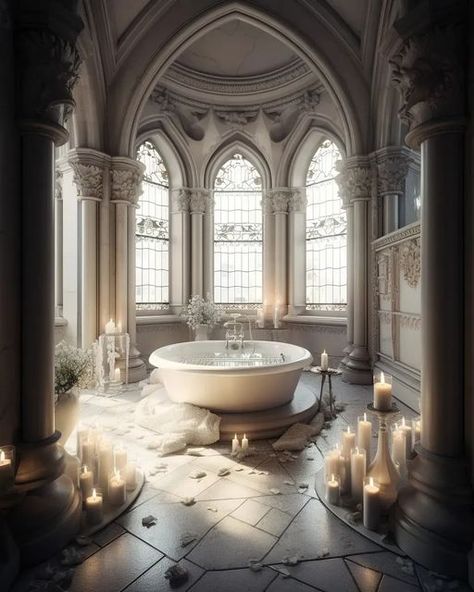 Victorian Bathroom Ideas, Gothic Bathroom Ideas, Bathroom Cozy, Bathroom French, Bathroom Cottage, Interior Cottage, Bathroom Traditional, Gothic Bathroom, French Bathroom