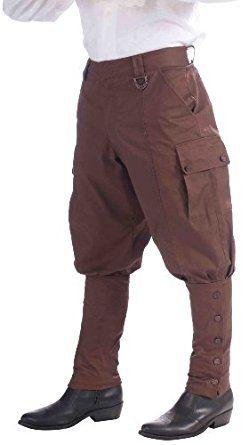 Victorian Men’s Clothing  Jodhpur-Style Pants $14.57 AT vintagedancer.com Aviator Costume, Steampunk Pants, Apple Costume, Victorian Cosplay, Moda Steampunk, Mode Steampunk, Steampunk Men, Steampunk Costumes, Steampunk Ideas