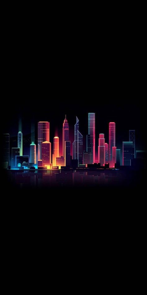 #black #wallpaper #building #colorful #pin City Iphone Wallpaper, Abstract Hd, Paper Iphone, Unique Iphone Wallpaper, 4k Wallpaper Iphone, Neon City, Amoled Wallpapers, Wallpapers Android, Iphone Wallpaper Fall