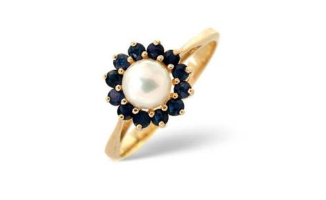 Pearl Engagement Rings, Vintage Pearl Ring, Gold Rings Online, Pearl Engagement Ring, Vintage Pearl, Vintage Style Jewellery, Blue Pearl, Blue Rings, Pretty Jewellery