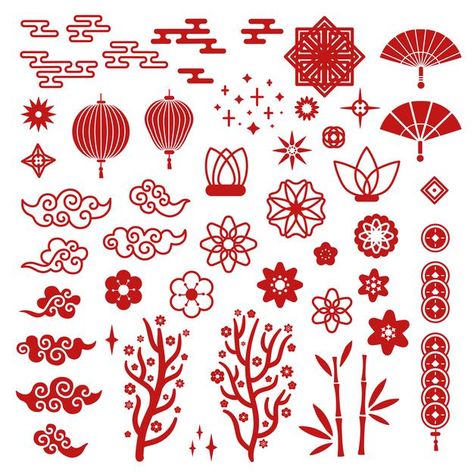 Chinese New Year Design 2023, Chinese Illustration Art, Chinese Design Pattern, Chinese Fan Design, Chinese Patterns Traditional, Chinese Culture Design, Chinese Flower Pattern, Chinese Pattern Design, Asian Clouds