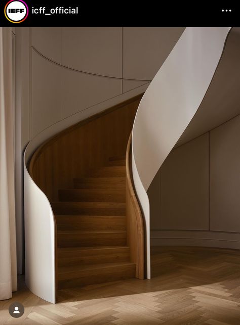 Steel Stair Railing, Round Stairs, Spiral Stairs Design, Circular Stairs, Stair Railing Design, Spiral Stairs, Wood Stairs, Embrace It, Shadow Play