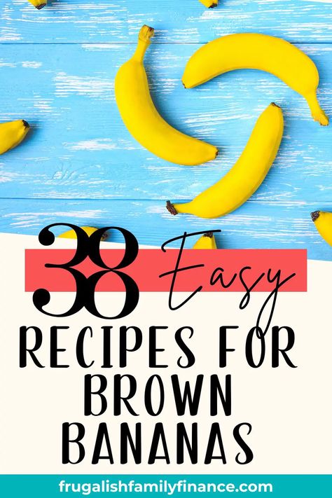 38 Delicious and Really Easy Recipes for Overripe Bananas 3 3 Recipes For Overripe Bananas, Really Easy Recipes, Banana Recipes Overripe, Banana Uses, Banana Drinks, Fluff Desserts, Overripe Bananas, Banana Recipes, Ripe Banana