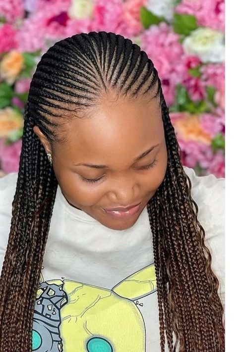 Ghana weaving style Braids Lines Hairstyles African, Lines Hairstyles African, Kitenge Outfits, Latest Ghana Weaving Hairstyles, Cornrow Braids Hairstyles, Big Cornrow Braids, All Back Hairstyle, Ghana Weaving, Cornrows Braids For Black Women