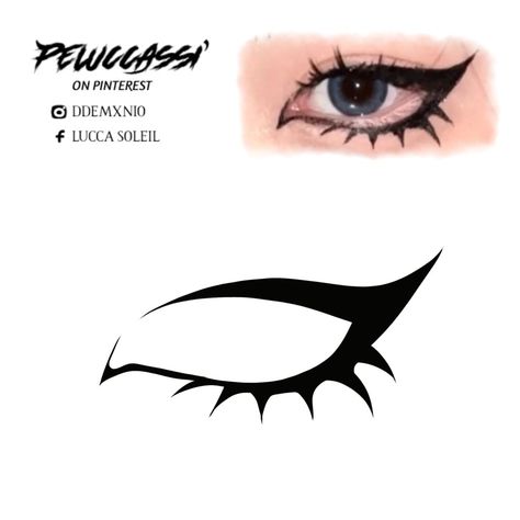 Eyeliner Drawings, Eye Outline, Makeup Stencils, Makeup Charts, Eyeliner Designs, Makeup Drawing, Anime Makeup, Graphic Eyeliner, Makeup Help