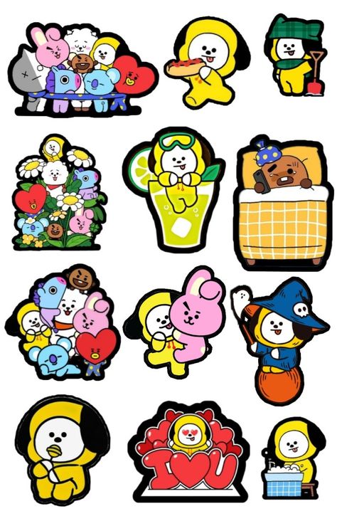 BT21 Stickers Printable Bt21 Printable Stickers, Bt21 Stickers Printable Hd, Bt 21 Stickers, Bt21 Printable, Bts Stickers Printable, Bt21 Stickers, Creative Origami, Barbie Miniatures, Floral Logo Design