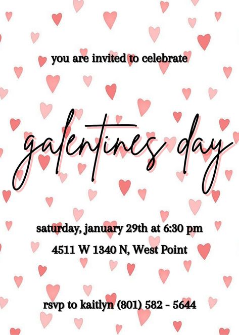 Valentine Galentines, Minimalist Diy, Galentines Party, Diy Valentine, Graphic Design Tools, Invite Template, Diy Printable, Party Invite Template, Diy Printables