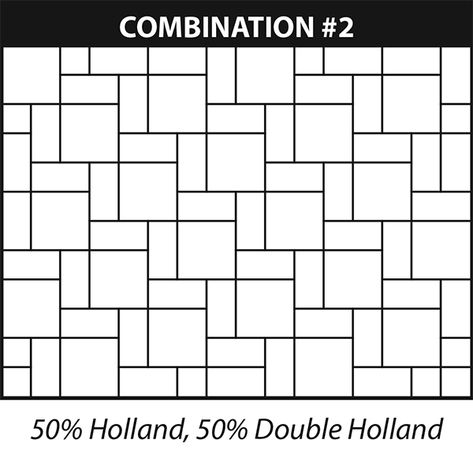 Holland Combination 2 Holland Pavers, Paver Patterns, Paver Patios, Patio Projects, Concrete Bricks, Brick Pavers, Concrete Pavers, Landscaping Tips, Deck Ideas