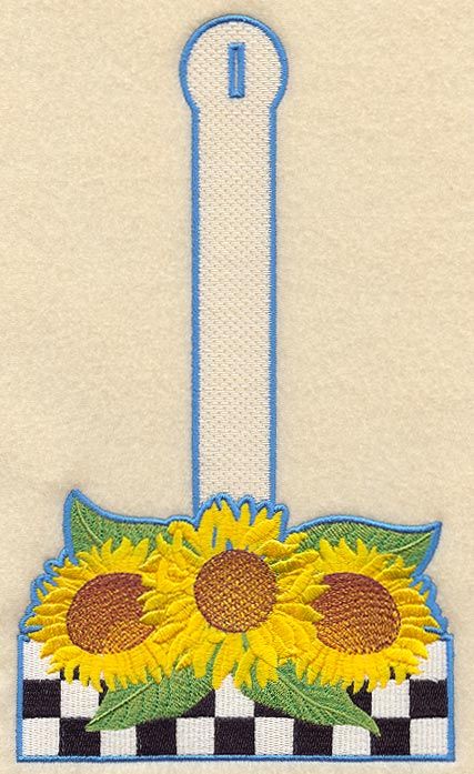 Sunflower Towel Topper design (H2096) from www.Emblibrary.com Snap Tape, Topper Design, Heart Flowers, Towel Bars, Embroidery Library, Machine Embroidery Patterns, Flowers Nature, Machine Embroidery Design, Machine Embroidery Designs