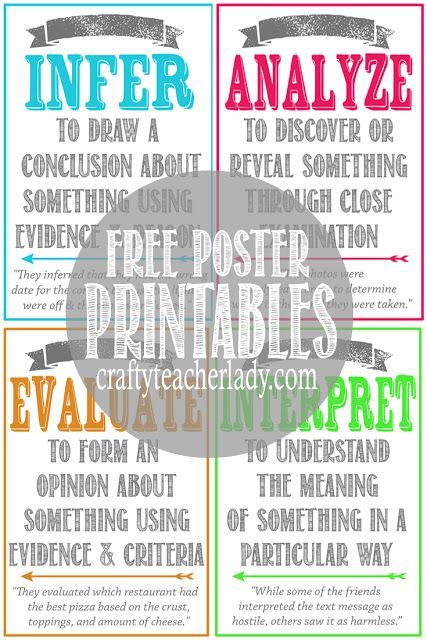 Free set of printable CRITICAL THINKING SKILLS Posters! Great for any secondary classroom! They come in two sizes! Nasa History, Secondary Classroom, 5th Grade Classroom, Ela Classroom, History Classroom, Teaching Ela, English Classroom, Middle School Classroom, High School English