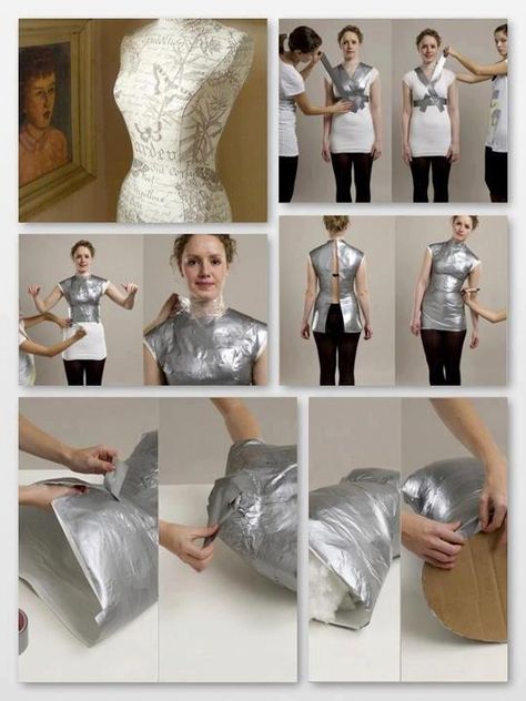 just your size dress form! Mannequin Diy, Diy Clothes Videos, Dress Tutorials, Dress Forms, Diy Dress, Duct Tape, Dress Form, Sewing Techniques, Sewing Clothes