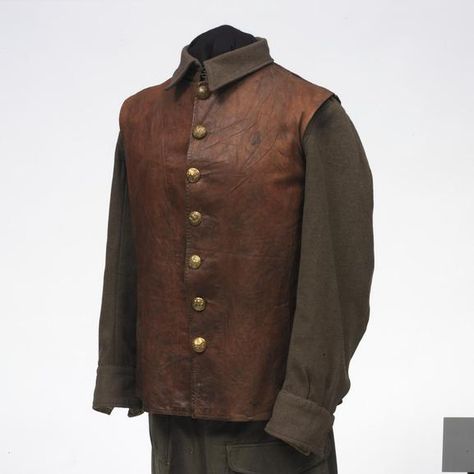 Leather Jerkin Men, Leather Jerkin, Oc Reference, British Army Uniform, Work Jacket, Western Leather, Leather Work, Work Jackets, Wedding Outfits