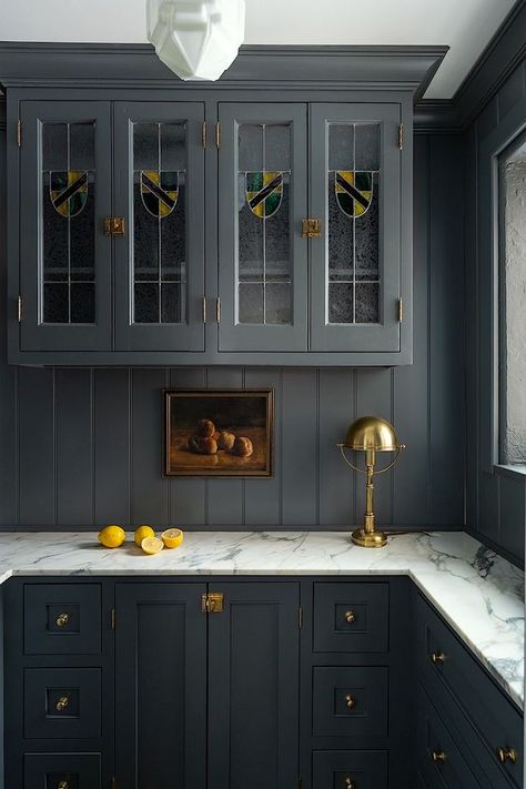 Six Drab Paint Colors - Should You Try Them? - Laurel Home Inset Bedroom Wall, Beadboard Kitchen Backsplash, Whittney Parkinson Design, Whittney Parkinson, Beadboard Kitchen, 1920s Kitchen, Inset Cabinetry, Beadboard Backsplash, Tudor Style Homes