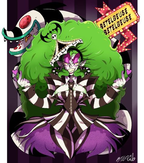 Beetlejuice Female, Female Beetlejuice, Beetlejuice Fan Art, Beetlejuice Cartoon, Tim Burton Art, 8 Bits, Oc Ideas, Superhero Comic, Beetlejuice