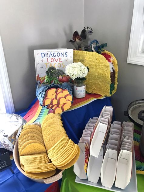 Dragons Love Tacos Birthday Party Dragons Love Tacos Party Decorations, Dragon Taco Party, Tacos Birthday, Dragons Love Tacos Party, Taco Birthday, Taco Twosday, Taco Shell, Dragons Love Tacos, Dragon Birthday Parties