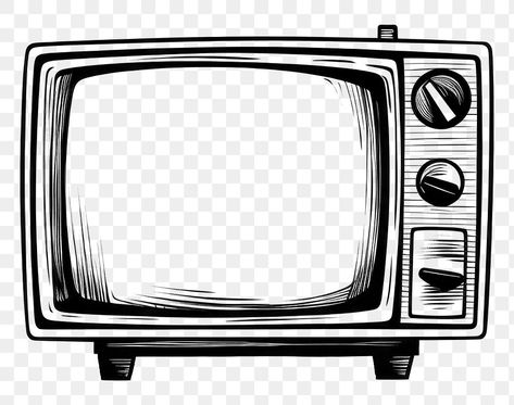 Old Tv Png, Tv Png, Tv Vector, Space Tv, Vintage Tv, Tv On The Radio, Old Tv, Easy Drawings, White Background