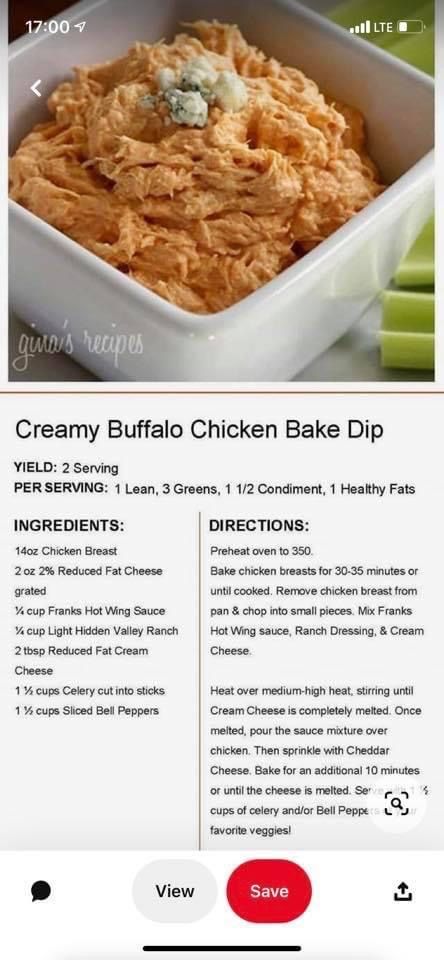 Buffalo Chicken Bake, Creamy Buffalo Chicken, Healthy Buffalo Chicken Dip, Baked Dips, Hot Wing Sauces, Lean Protein Meals, Baked Buffalo Chicken, Lean And Green, Healthy Buffalo Chicken