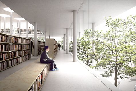 JAJA Architects Among Winners at Daegu Gosan Public Library Competition Ohio Cincinnati, Abandoned Homes, Public Libraries, Backyard Canopy, Passive Design, Library Architecture, Garden Canopy, Abandoned Castles, Space Frame