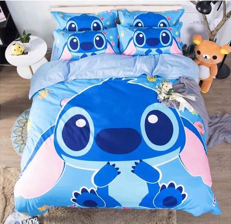 Stitch Bedding, Disney Bedding, Lilo Und Stitch, 3d Bedding Sets, Blue Bedding Sets, 3d Bedding, Blue Comforter, Lilo Y Stitch, Lilo Et Stitch