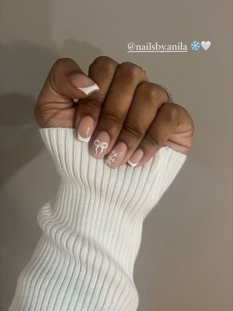 builder gel mani on her natural nails 😍 #buildergelnails #buildergelmani #customnails #glossynails #internationalshipping #internationalbusiness #smallbusinessowner #coquettenails #bownails #snowflakenails #frenchtipnails #winternails #winterinsponails #trendy #nycnails #nycnailtech #nycnailartist #naillovers #nailideas #trendynails #shopsmallbusinesses #supportsmallbusinesses #nailinspo2024 Nyc Nails, Builder Gel Nails, Gel Mani, Winter Inspo, Builder Gel, Snowflake Nails, French Tip Nails, Nail Artist, Trendy Nails