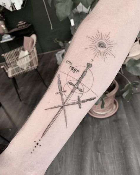 Alchemy Tattoo Ideas, Three Musketeers Tattoo, Alchemy Tattoos, Medieval Russia, Alchemy Tattoo, Medieval Tattoo, Pieces Tattoo, Bicep Tattoo, Occult Symbols