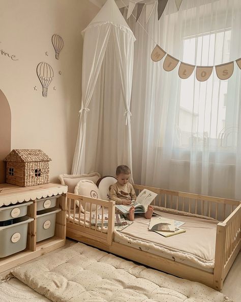 33 Kids Bedroom Ideas - Inspiring Decor for Comfort & Creativity - placeideal.com Kids Rooms Inspo Boy, Toddler Box Room, Boys Toddler Room Ideas, Small Baby Bedroom Ideas, Boy Kid Room Ideas, Toddler Shared Room Ideas, Montessori Boys Room, Small Kid Bedroom Ideas, Toddler Girls Bed