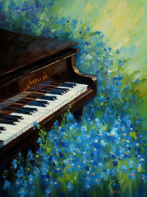 Man Playing Piano Painting, Piano Canvas Painting, Piano Painting Ideas On Canvas, Pianist Wallpaper, Painting Music Ideas, Piano Art Painted, Music Inspired Paintings, Painted Piano Ideas, Piano Painting Ideas