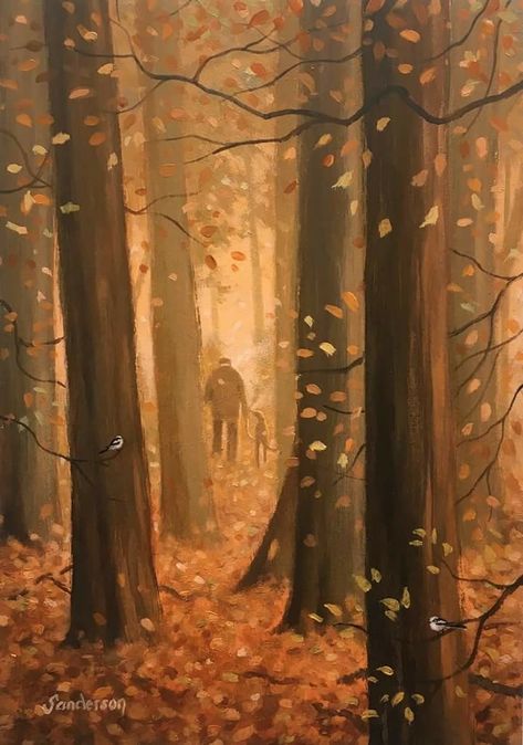 Vintage Autumn Art, Steve Sanderson Art, Autumnal Art, Autumn Artwork, Fall Wallpapers, Pumpkin Painting Ideas, Greyhound Art, Autumn Illustration, Pumpkin Painting