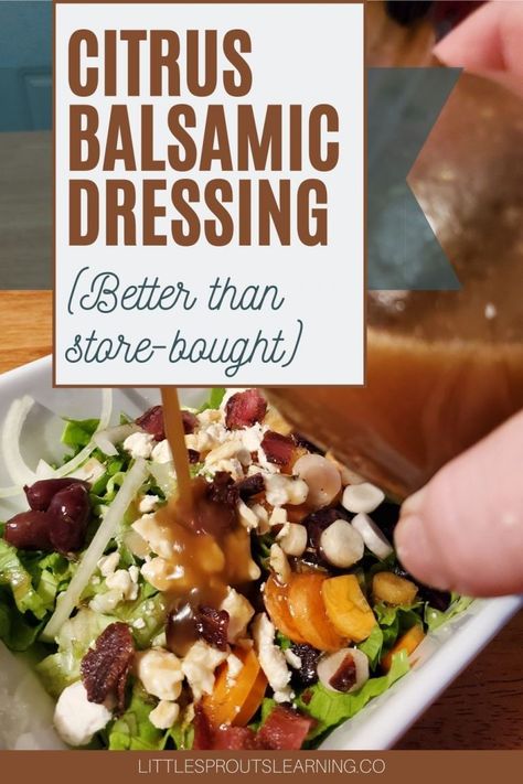 Citrus Balsamic Vinaigrette, Citrus Vinaigrette Dressing, Citrus Dressing Recipe, Salad Fixings, Dressing Vinaigrette, Maple Balsamic Dressing, Balsamic Vinegar Dressing, Health Tricks, Balsamic Vinaigrette Recipe