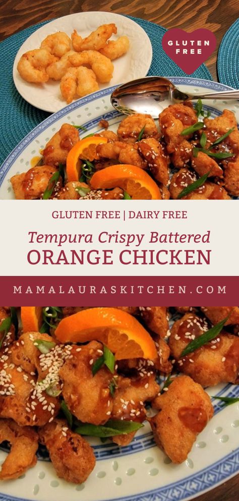 Gluten Free Tempura Batter, Gluten Free Tempura, Crispy Orange Chicken, Gluten Free Orange Chicken, Chicken Sauce, Lactose Free Recipes, Allergen Free Recipes, Tempura Batter, Orange Chicken Recipe