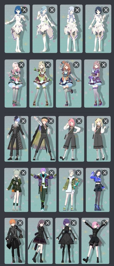 Pjsk New Designs, Project Sekai Oc Template, Pjsk Casual Outfits, Vocaloid Outfits Design, Project Sekai Unit Swap, Project Sekai Outfit Ideas, Pjsk Unit Swap, Pjsk Oc Base, Pjsk Oc Template