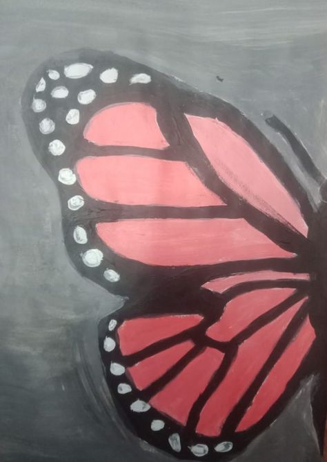 Half Butterfly Painting, Half Butterfly Drawing, Mirror Painting Ideas, Half Butterfly, Diy Butterfly, Nature Painting, Butterfly Drawing, Mirror Painting, Butterfly Painting