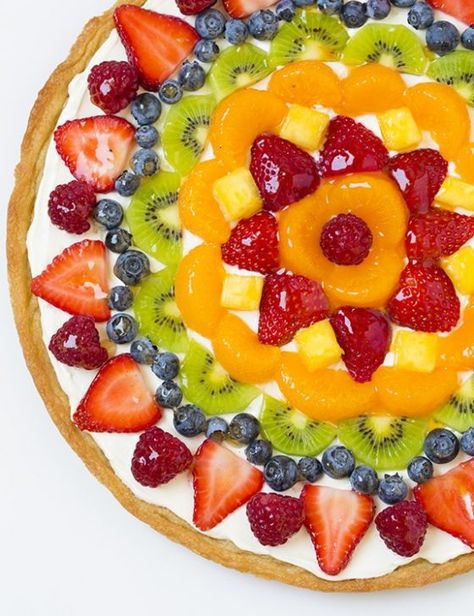 Sugar Cookie Fruit Pizzas (Chewy Version) - Cooking Classy Recipe For Fruit Pizza, Fruit Pizza Recipes, Fruit Pizza Dough, Homemade Fruit Pizza, Fruit Pizza Topping, Fruit Pizza Icing, Fruit Pizza Cups, Pizza Recipe Easy, Fruit Pizza Frosting