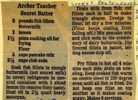 Copycat - Arthur Treacher's Fish! Fish And Chips Batter, Fish Batter Recipe, Fish N Chips Recipe, Ocean Food, Grandma's Recipes, Sausage Making, Beer Battered Fish, Batter Recipe, Battered Fish