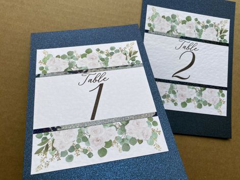 Eucalyptus blush pink roses TABLE NUMBERS cards greenery navy blue wedding decor #LinaGifts #Rustic #Wedding Navy Blue Wedding Decor, Pink Roses Table, Blue Wedding Decor, Blush Pink Roses, Name Wall Stickers, Stickers Art, Mirror Stickers, Navy Blue Wedding, Personalised Wedding