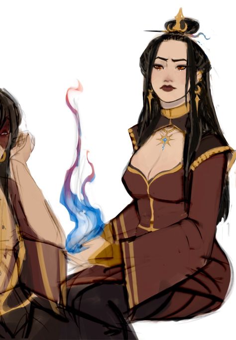 Walking And Talking Pose Reference, Red Lotus Korra, Fire Hair Oc, Lin Beifong Fan Art, The Legend Of Korra Oc, Tlok Oc, Long Hair Character Design, Avatar Fire Bender, Atla Oc Fire Nation