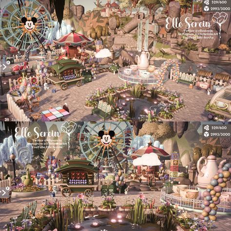 Theme park in disney dreamlight valley #disneydreamlightvalley #dreamlightdesign #dreamlightvalleyideas Disney Dreamlight Valley Home Design, Disney Dreamlight Valley Carousel, Dreamlight Valley Disney Park, Dreamlight Valley Carnival Ideas, Dream Light Valley Theme Park, Disney Dreamlight Valley Theme Park Ideas, Disney Dreamlight Valley Woody, Disney Dreamlight Valley Park Ideas, Dreamlight Valley Boardwalk