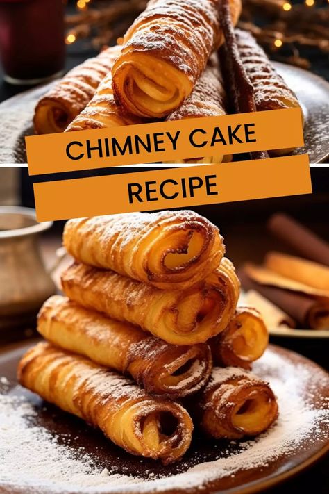 Bake up the ultimate sweet treat with a classic chimney cake recipe. Follow our step-by-step guide and you’ll have delicious Hungarian chimney cakes in no time! Chimney Cakes Hungarian, Chimney Cakes Recipe, Chimney Cake Recipe, Stuffed Cones, Hoecake Recipe, Cone Recipes, Epic Kitchen, Cake Cone, Chimney Cakes