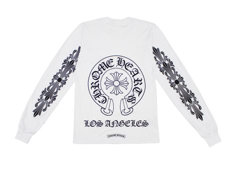 Men's Chrome Hearts Los Angeles Excluisve Long Sleeve T-Shirt in White Malibu Logo, Chrome Hearts Shirt, Chrome Hearts Hoodie, Rylee And Cru, Louise Misha, Heart Clothes, Moschino Kids, Heart Hoodie, Heart Sweatshirt