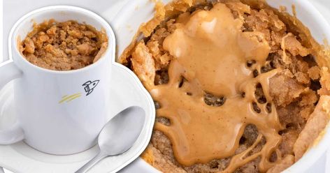 Peanut Butter Cake in a Mug - Spaceships and Laser Beams Cake In A Mug Recipe, Peanut Butter Blondie, Mug Dessert Recipes, Mug Dessert, Vegan Chocolate Cake Recipe, Mug Recipe, Mug Cake Recipes, Easy Mug Cake, Cake In A Mug