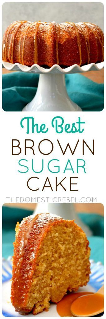 This Brown Sugar Cake with Caramel Sauce is the BEST pound cake! Buttery, brown sugary with vanilla and caramel, it's moist, fluffy, tender and so easy! Brown Sugar Bundt Cake, The Best Pound Cake, Best Pound Cake, Cake With Caramel Sauce, Brown Sugar Cake, Brown Sugar Pound Cake, Brown Sugar Cakes, Tasty Cakes, Cake With Caramel