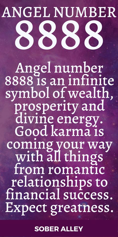 Angel number 8888 is an infinite symbol of wealth, prosperity and divine energy. Good karma is coming your way with all things from romantic relationships to financial success.
Expect greatness.Angel number 9999 is the ultimate sign of coming to an end of a cycle. You have learned everything you need to advance to the next level in your life. It's your time to claim greatness. Number Meaning Tattoo, 8888 Angel Number, Infinite Symbol, Symbol Of Wealth, Angel Number Meaning, Spiritual Awakening Signs, Numerology Life Path, Healing Journaling, Angel Signs