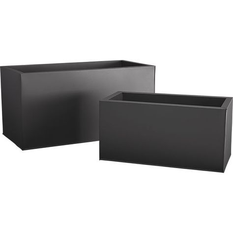 blox rectangular galvanized matte black planters Patio Lounge Furniture, Modern Planters Outdoor, Black Planters, Fiberglass Planters, Rectangular Planters, Front Landscaping, Indoor Outdoor Planter, Flower Pots Outdoor, Square Planters