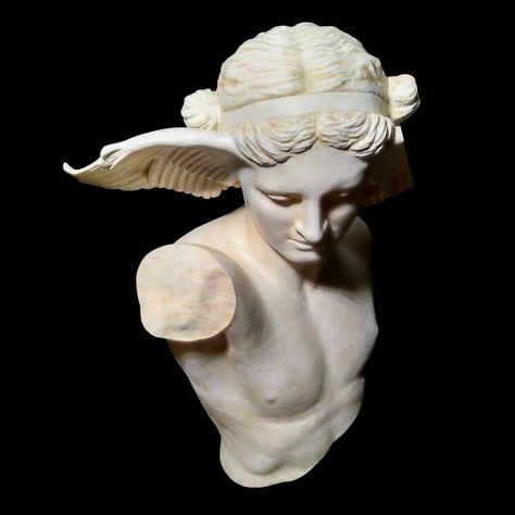 Hypnos Tattoo, Hypnos Aesthetic, Hypnos God Of Sleep, Hypnos God, God Of Sleep, Greek God Sculptures, Greek God Tattoo, Greece Mythology, Ancient Tattoo