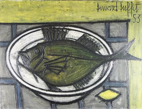 BERNARD BUFFET 1928 - 1999 50 x 66 cm Nature morte au poisson Huile sur toile… William Scott, Figurative Abstract, St Ives, British Art, Decorative Art, Still Life Painting, Art Plastique, Abstract Paintings, Online Auctions