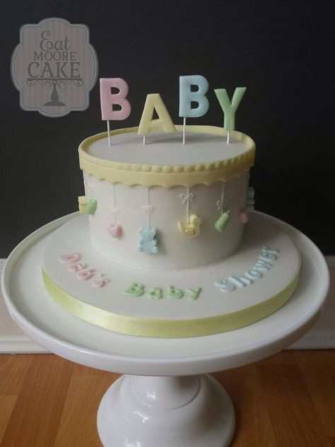 Baby shower cake Unisex Baby Shower Cakes, Baby Shower Cake Designs, Baby Shower Cake Decorations, Unisex Baby Shower, Gender Reveal Cake, Shower Bebe, Baby Shower Cupcakes, Baby Shower Cookies, Baby Shower Food